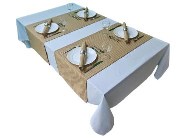 Preview: Tischsets - Zebra – Stoff mit feiner Streifenstruktur