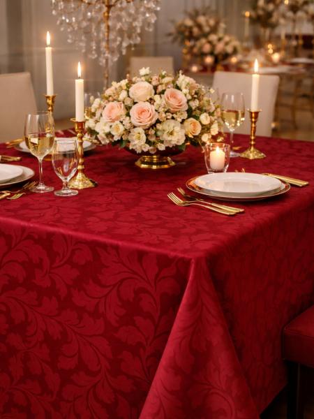 Tischdecke - Flora – Stoff mit floralem Jacquardmuster